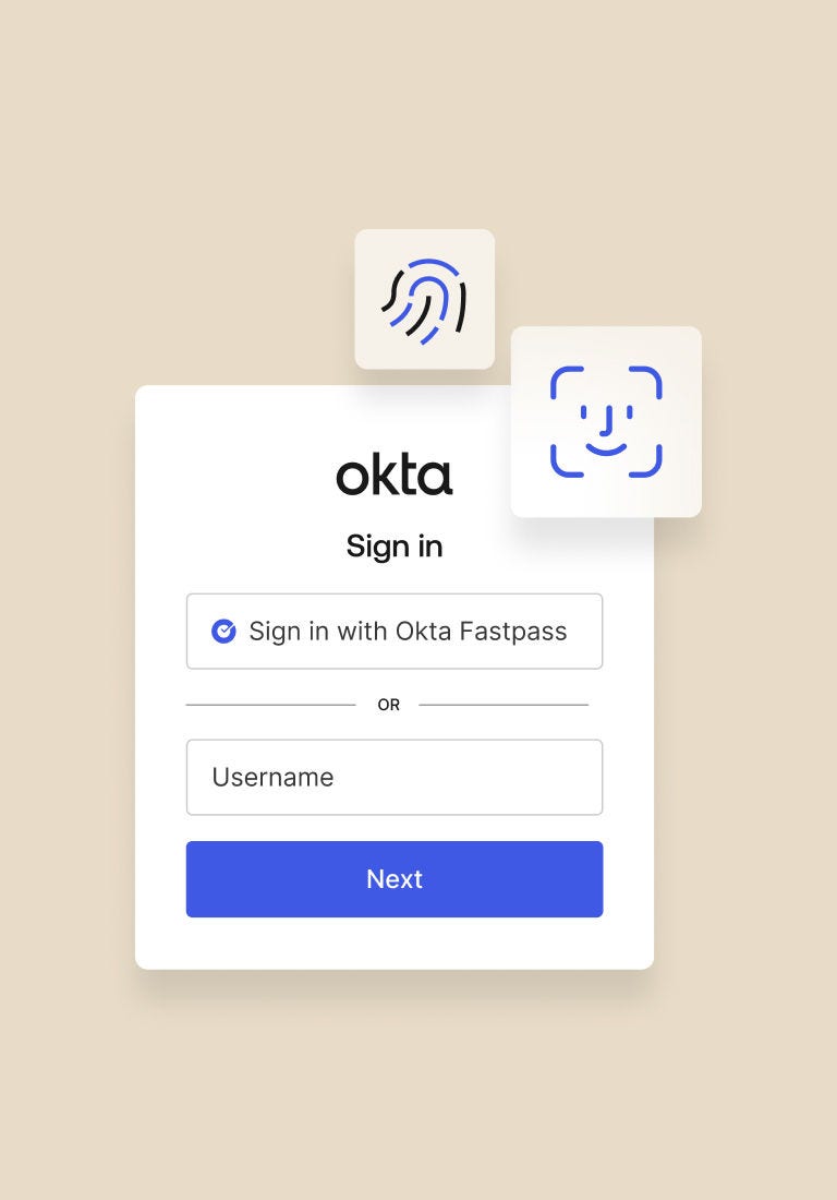 Image of Okta Sign in with Fastpass