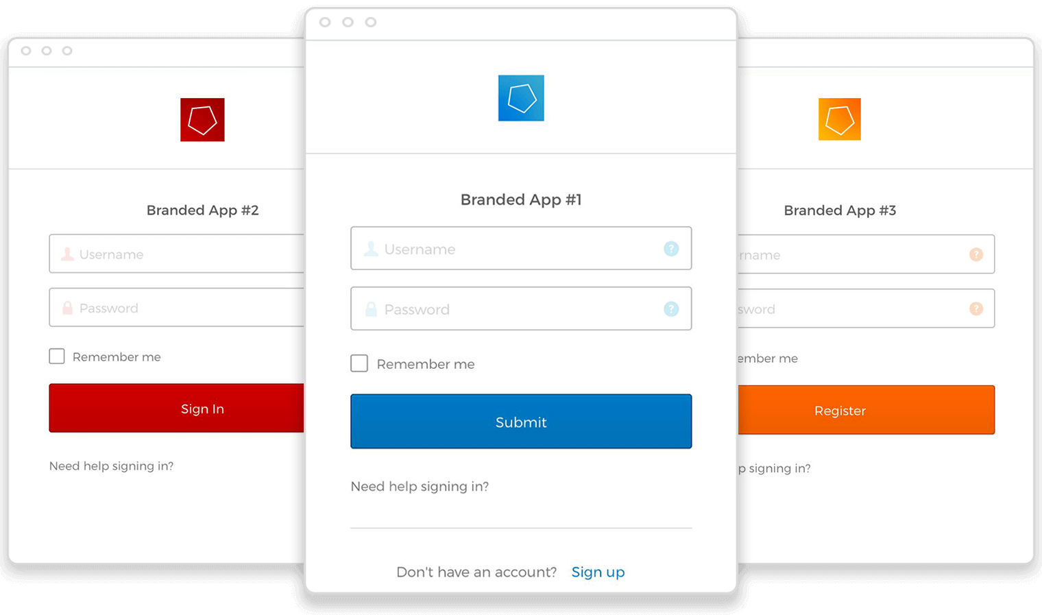 Customize branding based on app context